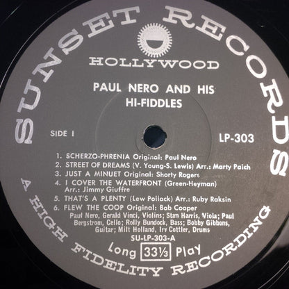 Paul Nero & His Hi Fiddles : Play The Music Of Shorty Rogers · Marty Paich · Jimmy Giuffre · David Raksin · Frank Comstock · Bob Cooper · Jack Montrose · Ruby Raksin & Paul Nero (LP, Album)