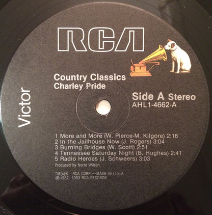 Charley Pride : Country Classics (LP, Album)