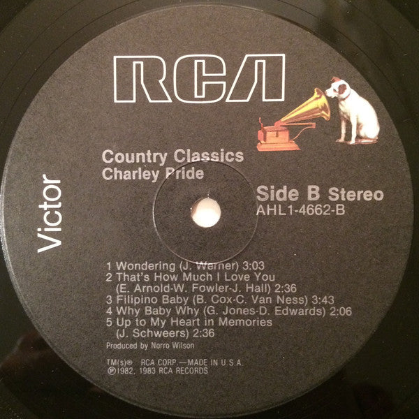 Charley Pride : Country Classics (LP, Album)
