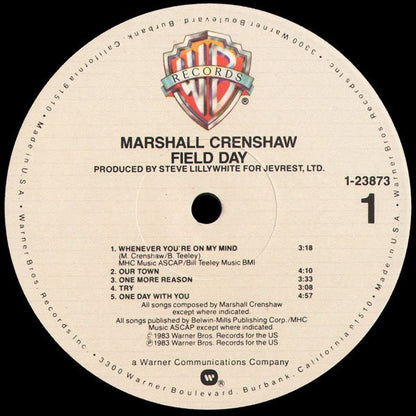 Marshall Crenshaw : Field Day (LP, Album, Win)