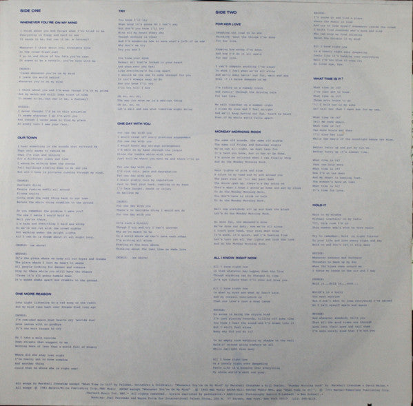 Marshall Crenshaw : Field Day (LP, Album, Win)
