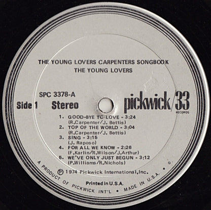 The Young Lovers (2) : Carpenters Song Book (LP, Album)