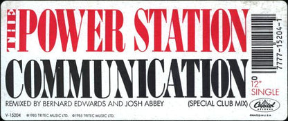 The Power Station : Communication (12", Single)