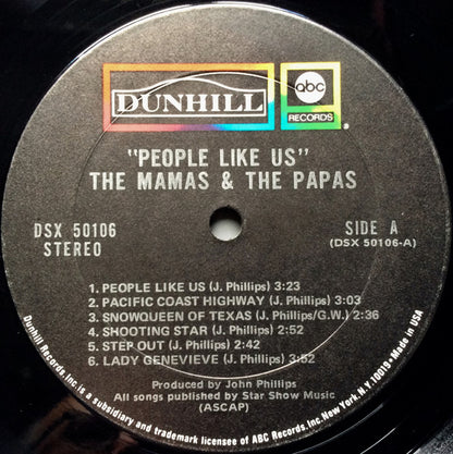 The Mamas & The Papas : People Like Us (LP, Album, Ter)