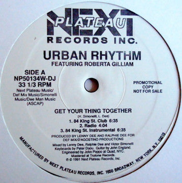 Urban Rhythm (2) Featuring Roberta Gilliam : Get Your Thing Together (12", Promo)