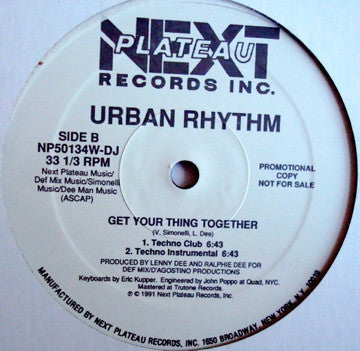 Urban Rhythm (2) Featuring Roberta Gilliam : Get Your Thing Together (12", Promo)