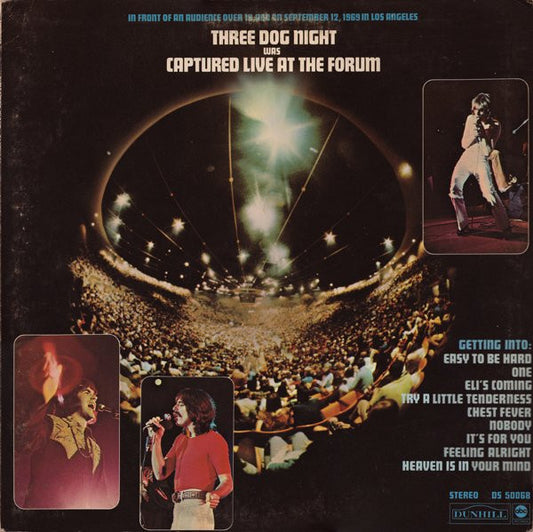 Three Dog Night : Captured Live At The Forum (LP, Album)