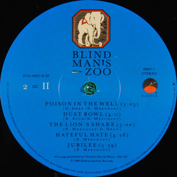 10,000 Maniacs : Blind Man's Zoo (LP, Album, SRC)