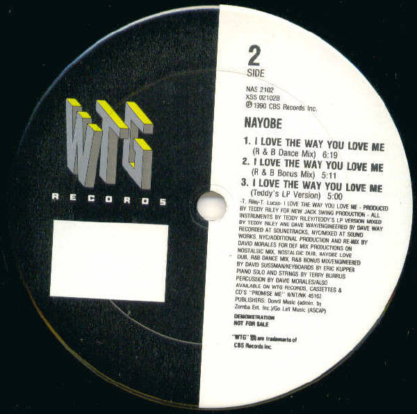 Nayobe : I Love The Way You Love Me (12", Promo)