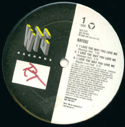 Nayobe : I Love The Way You Love Me (12", Promo)