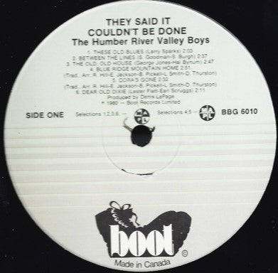 Humber River Valley Boys : They Said It Couldn't Be Done (LP, Album)