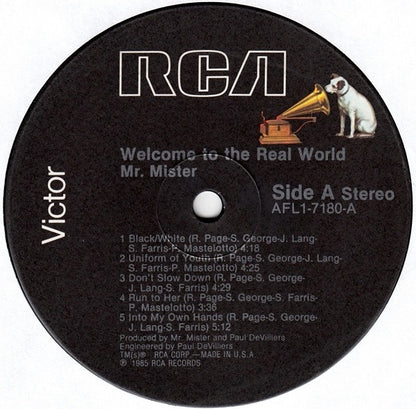 Mr. Mister : Welcome To The Real World (LP, Album, RE)