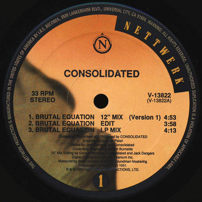 Consolidated : Brutal Equation (12" Mixes) (12")