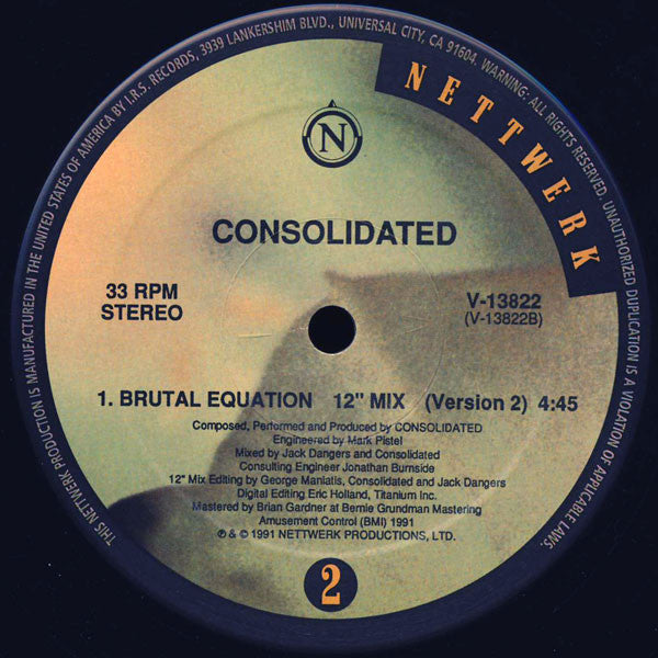 Consolidated : Brutal Equation (12" Mixes) (12")