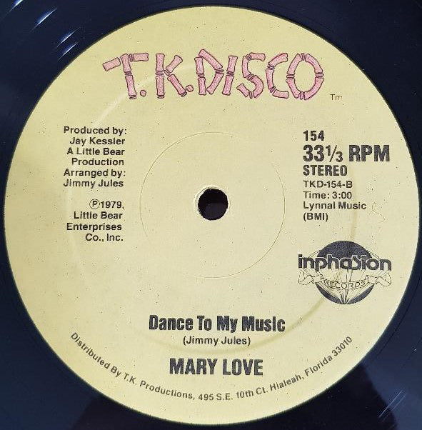 Mary Love : Turn Me, Turn Me, Turn Me / Dance To My Music (12")