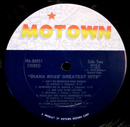 Diana Ross : Diana Ross' Greatest Hits (LP, Comp, Ter)