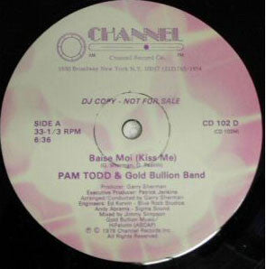 Pam Todd & Gold Bullion Band : Baise Moi (Kiss Me) (12", Promo)