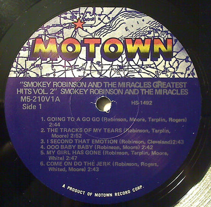 The Miracles : Greatest Hits  Vol. 2 (LP, Comp, RE)