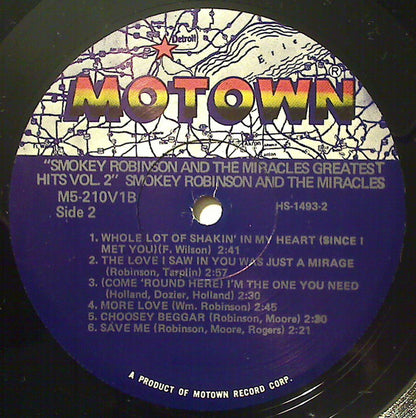 The Miracles : Greatest Hits  Vol. 2 (LP, Comp, RE)