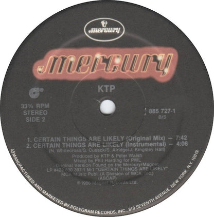 Kissing The Pink : Certain Things Are Likely (12", Single, 53 )