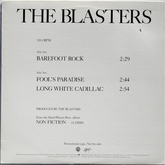 The Blasters : Barefoot Rock (12", Promo)