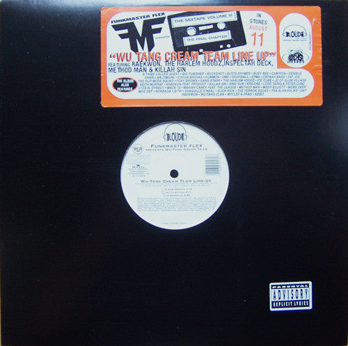 Funkmaster Flex feat. Raekwon, The Harlem Hoodz, Inspectah Deck, Method Man & Killa Sin : Wu Tang Cream Team Line Up / In The Tunnel At The Bar (12")