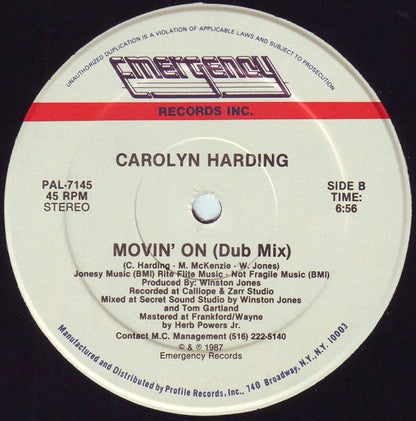 Carolyn Harding : Movin' On (12", Single)