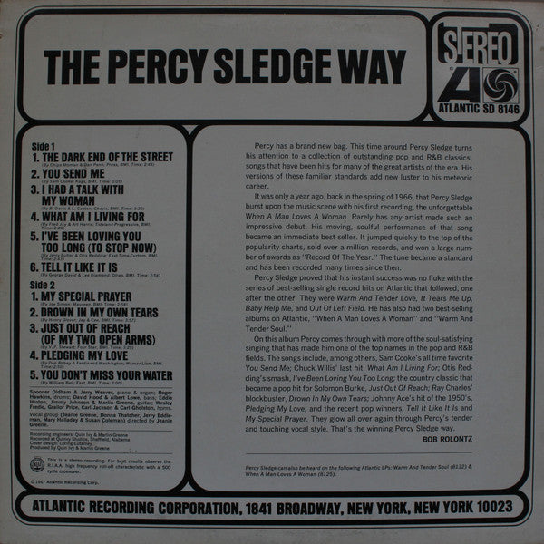 Percy Sledge : The Percy Sledge Way (LP, Album, RE)