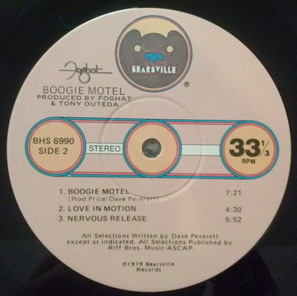 Foghat : Boogie Motel (LP, Album, Win)
