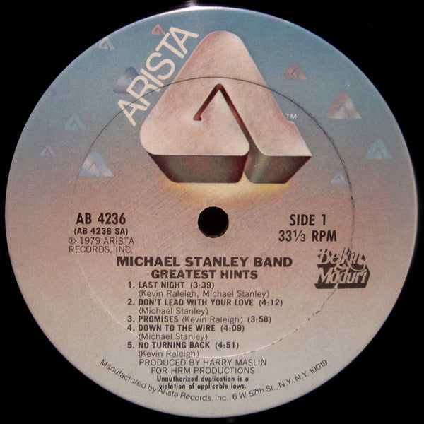 Michael Stanley Band : Greatest Hints (LP, Album, Ter)