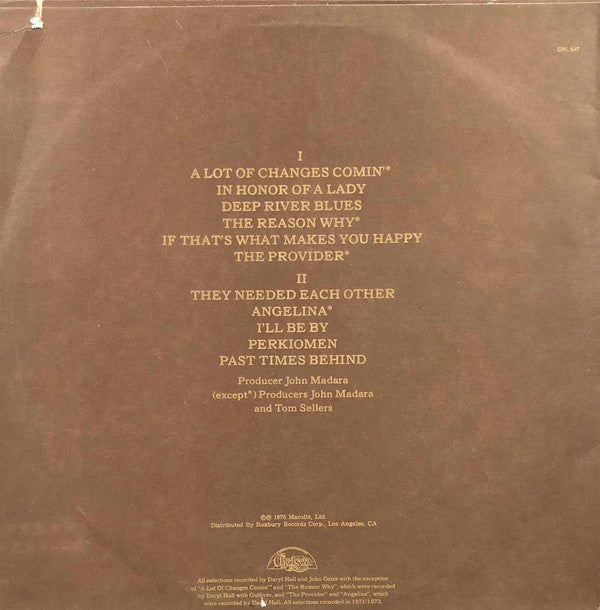 Daryl Hall & John Oates : Past Times Behind (LP, Comp, Gol)