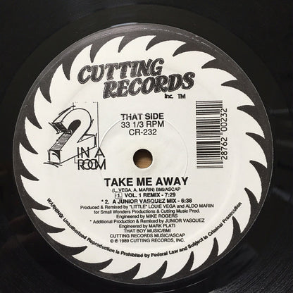 2 In A Room : Do What You Want / Take Me Away (12")
