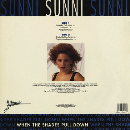 Sunni : When The Shades Pull Down (12", Promo)