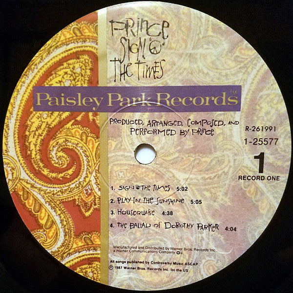 Prince : Sign "O" The Times (2xLP, Album, Club, RCA)