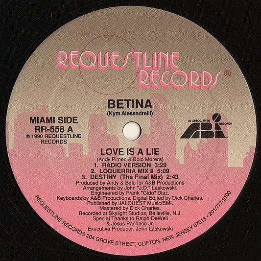 Bettina : Love Is A Lie (12")