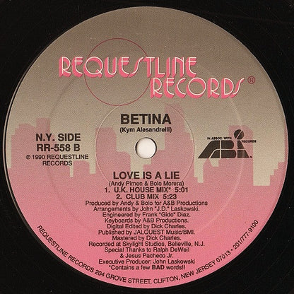 Bettina : Love Is A Lie (12")