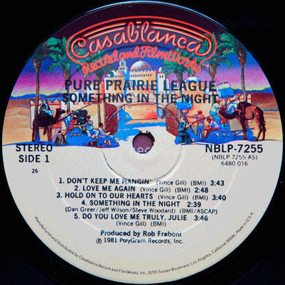 Pure Prairie League : Something In The Night (LP, Album)