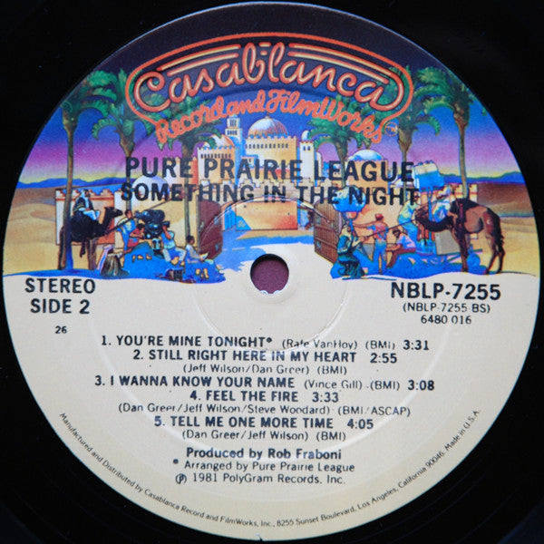 Pure Prairie League : Something In The Night (LP, Album)