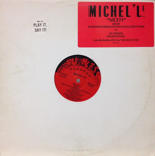 Michel'Le : Nicety (12", Promo)