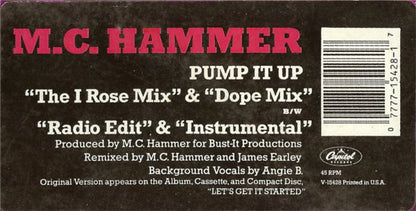MC Hammer : Pump It Up (12", Single)