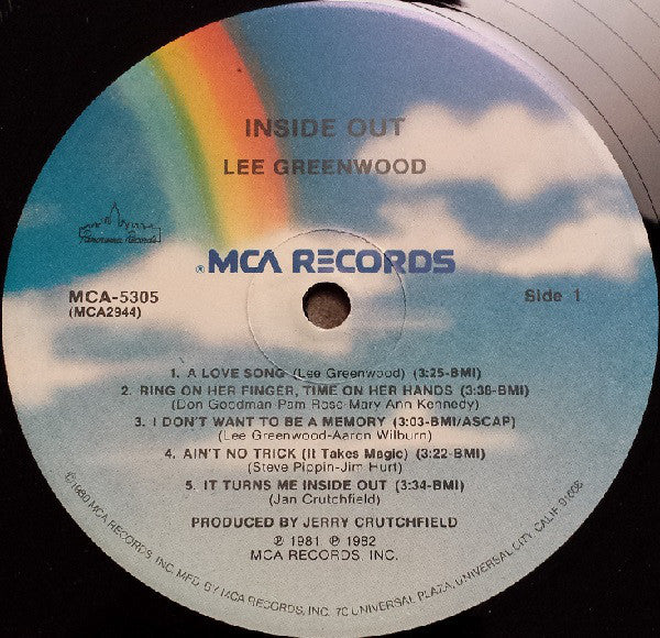 Lee Greenwood : Inside And Out (LP, Glo)