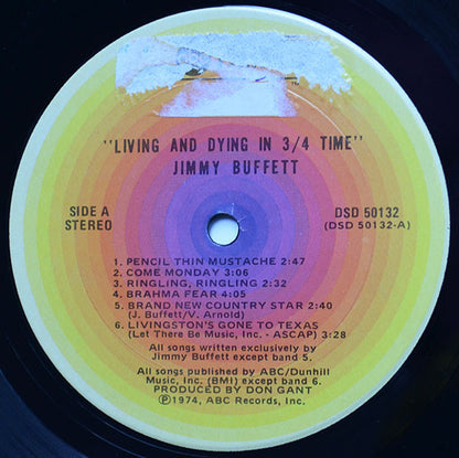 Jimmy Buffett : Living And Dying In 3/4 Time (LP, Album, RP, Ter)