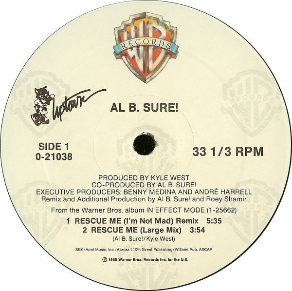 Al B. Sure! : Rescue Me (12", Maxi)