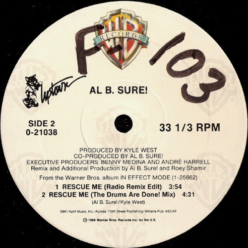 Al B. Sure! : Rescue Me (12", Maxi)