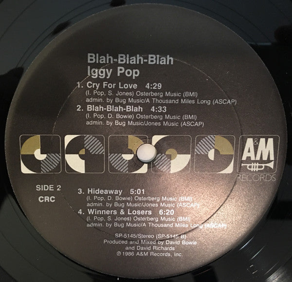 Iggy Pop : Blah-Blah-Blah (LP, Album, Club, CRC)