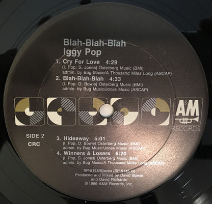 Iggy Pop : Blah-Blah-Blah (LP, Album, Club, CRC)