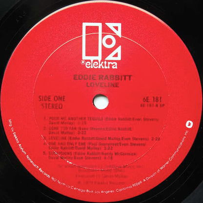 Eddie Rabbitt : Loveline (LP, Album, Pit)