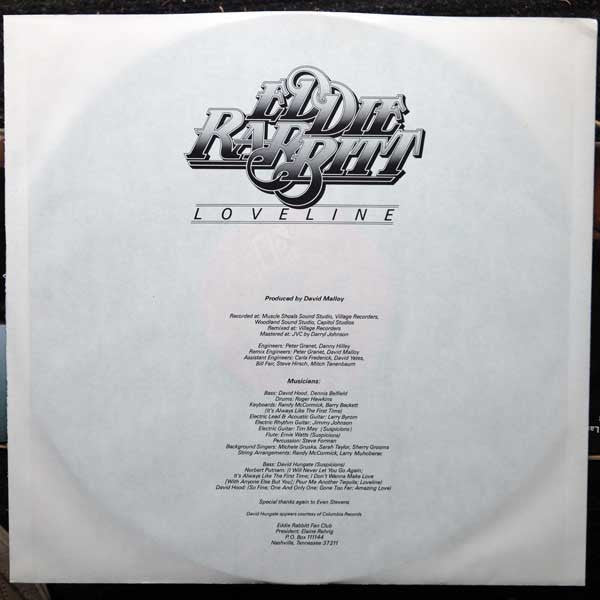 Eddie Rabbitt : Loveline (LP, Album, Pit)