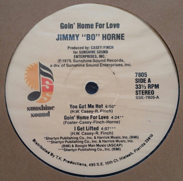 Jimmy "Bo" Horne : Goin' Home For Love (LP, Album)