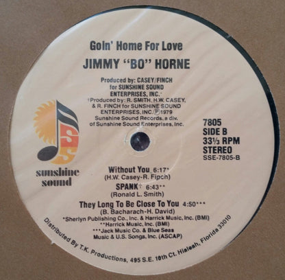 Jimmy "Bo" Horne : Goin' Home For Love (LP, Album)